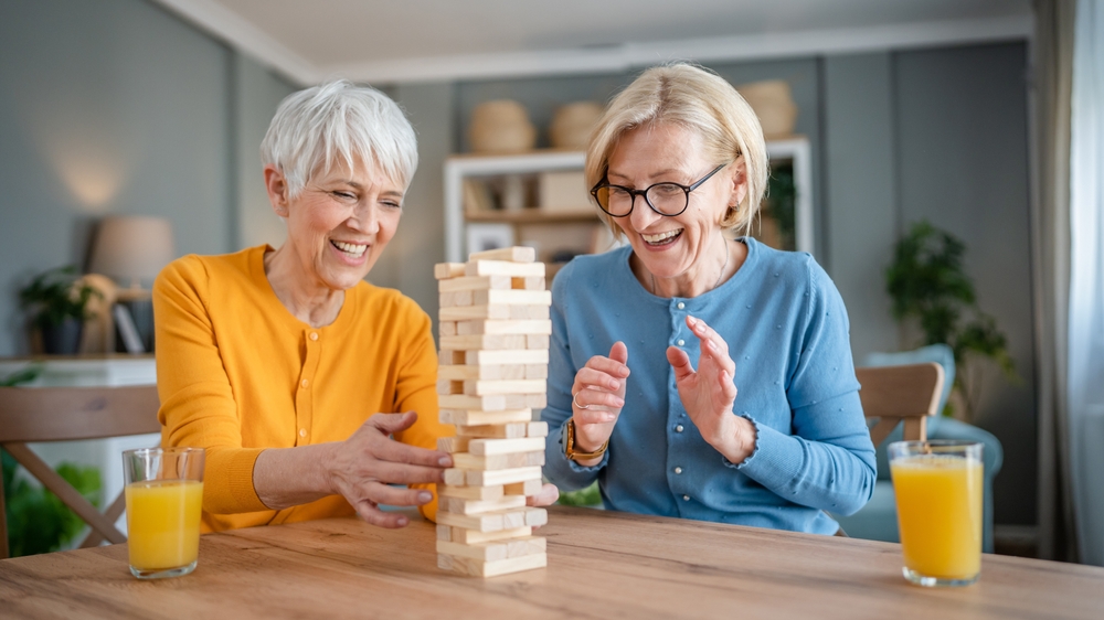 Senior Women Playing Game